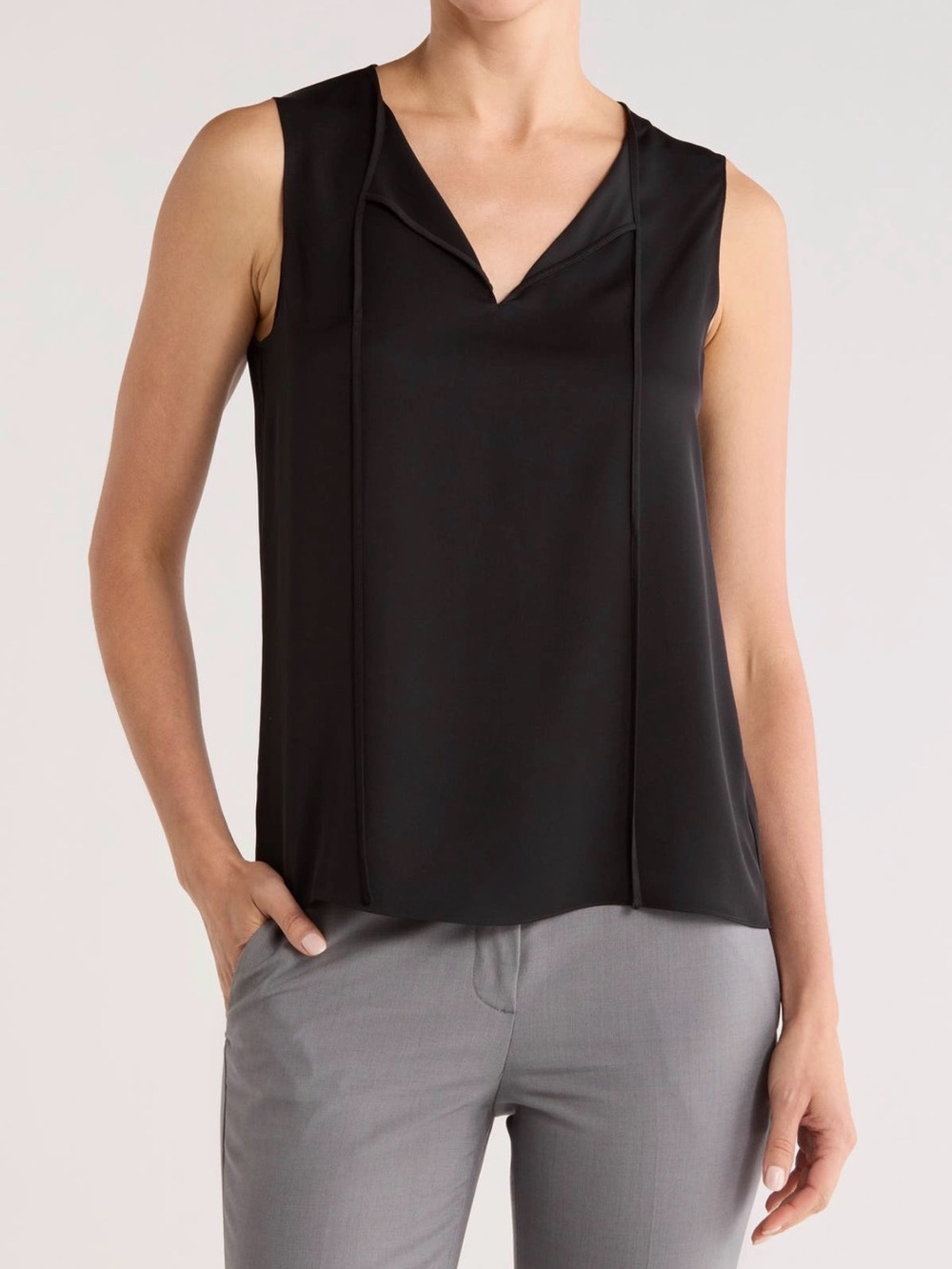Theory - Split Neck Silk Shell